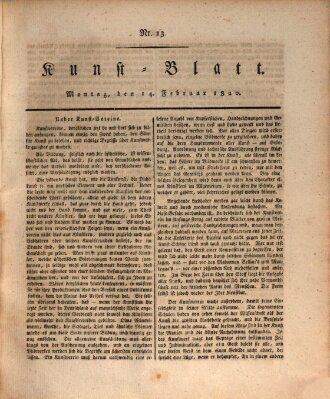 Morgenblatt für gebildete Stände. Kunst-Blatt (Morgenblatt für gebildete Stände) Montag 14. Februar 1820