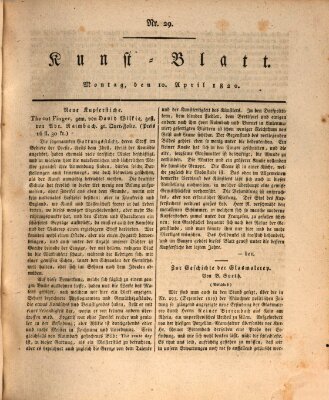 Morgenblatt für gebildete Stände. Kunst-Blatt (Morgenblatt für gebildete Stände) Montag 10. April 1820