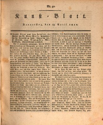 Morgenblatt für gebildete Stände. Kunst-Blatt (Morgenblatt für gebildete Stände) Donnerstag 13. April 1820