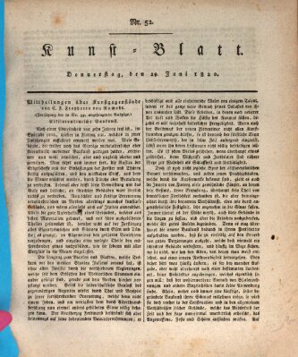 Morgenblatt für gebildete Stände. Kunst-Blatt (Morgenblatt für gebildete Stände) Donnerstag 29. Juni 1820