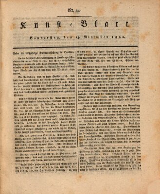 Morgenblatt für gebildete Stände. Kunst-Blatt (Morgenblatt für gebildete Stände) Donnerstag 23. November 1820