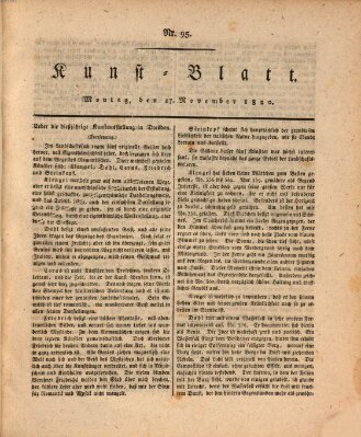 Morgenblatt für gebildete Stände. Kunst-Blatt (Morgenblatt für gebildete Stände) Montag 27. November 1820