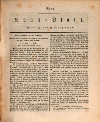 Morgenblatt für gebildete Stände. Kunst-Blatt (Morgenblatt für gebildete Stände) Montag 19. März 1821