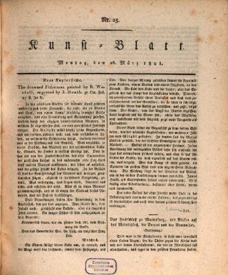 Morgenblatt für gebildete Stände. Kunst-Blatt (Morgenblatt für gebildete Stände) Montag 26. März 1821