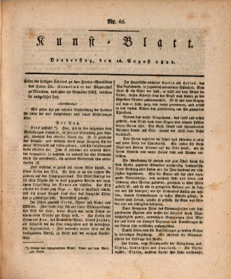 Morgenblatt für gebildete Stände. Kunst-Blatt (Morgenblatt für gebildete Stände) Donnerstag 16. August 1821