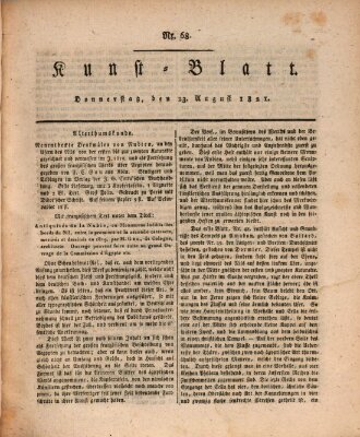 Morgenblatt für gebildete Stände. Kunst-Blatt (Morgenblatt für gebildete Stände) Donnerstag 23. August 1821