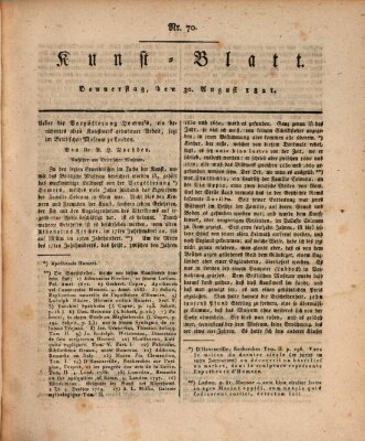 Morgenblatt für gebildete Stände. Kunst-Blatt (Morgenblatt für gebildete Stände) Donnerstag 30. August 1821