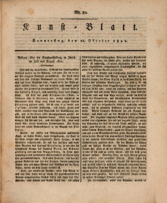 Morgenblatt für gebildete Stände. Kunst-Blatt (Morgenblatt für gebildete Stände) Donnerstag 11. Oktober 1821