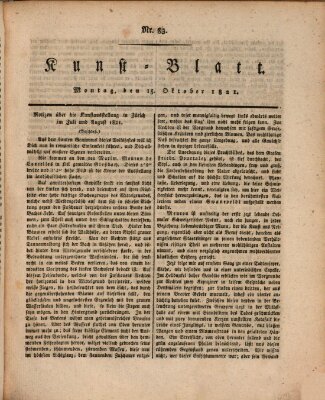 Morgenblatt für gebildete Stände. Kunst-Blatt (Morgenblatt für gebildete Stände) Montag 15. Oktober 1821