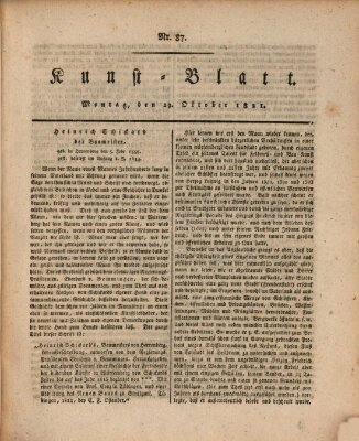 Morgenblatt für gebildete Stände. Kunst-Blatt (Morgenblatt für gebildete Stände) Montag 29. Oktober 1821