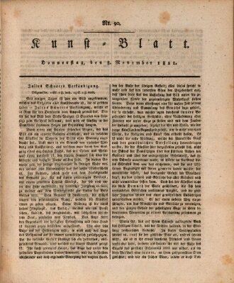 Morgenblatt für gebildete Stände. Kunst-Blatt (Morgenblatt für gebildete Stände) Donnerstag 8. November 1821