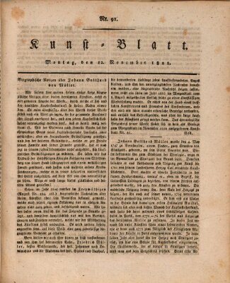 Morgenblatt für gebildete Stände. Kunst-Blatt (Morgenblatt für gebildete Stände) Montag 12. November 1821