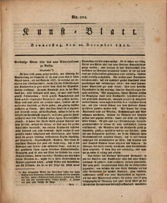 Morgenblatt für gebildete Stände. Kunst-Blatt (Morgenblatt für gebildete Stände) Donnerstag 20. Dezember 1821