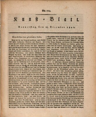 Morgenblatt für gebildete Stände. Kunst-Blatt (Morgenblatt für gebildete Stände) Donnerstag 27. Dezember 1821