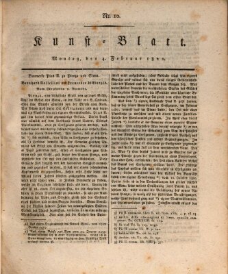 Morgenblatt für gebildete Stände. Kunst-Blatt (Morgenblatt für gebildete Stände) Montag 4. Februar 1822