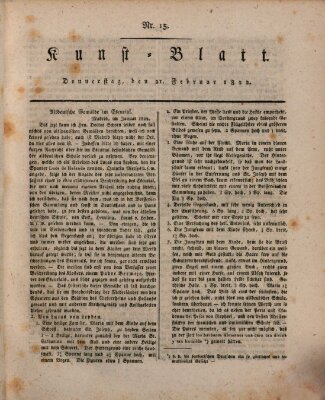 Morgenblatt für gebildete Stände. Kunst-Blatt (Morgenblatt für gebildete Stände) Donnerstag 21. Februar 1822