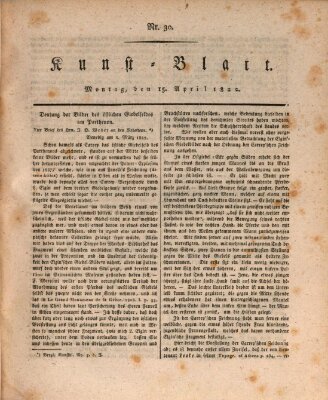 Morgenblatt für gebildete Stände. Kunst-Blatt (Morgenblatt für gebildete Stände) Montag 15. April 1822