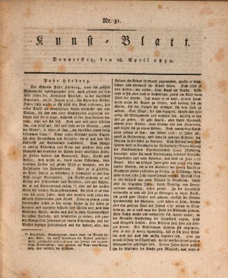 Morgenblatt für gebildete Stände. Kunst-Blatt (Morgenblatt für gebildete Stände) Donnerstag 18. April 1822