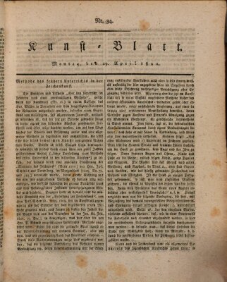 Morgenblatt für gebildete Stände. Kunst-Blatt (Morgenblatt für gebildete Stände) Montag 29. April 1822