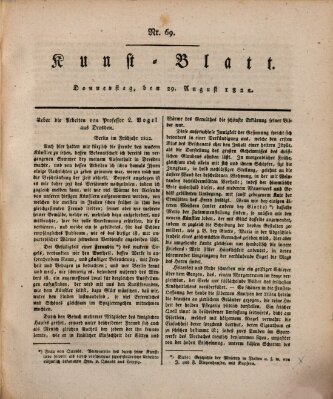 Morgenblatt für gebildete Stände. Kunst-Blatt (Morgenblatt für gebildete Stände) Donnerstag 29. August 1822