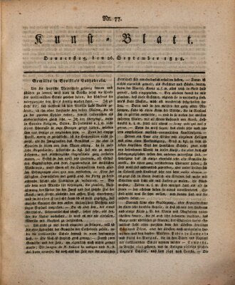 Morgenblatt für gebildete Stände. Kunst-Blatt (Morgenblatt für gebildete Stände) Donnerstag 26. September 1822