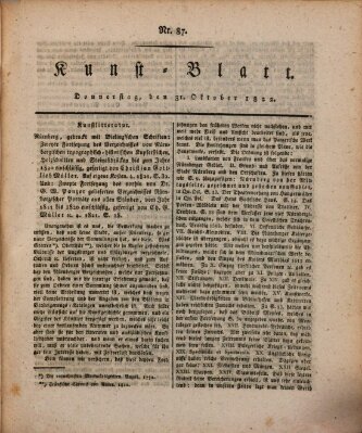 Morgenblatt für gebildete Stände. Kunst-Blatt (Morgenblatt für gebildete Stände) Donnerstag 31. Oktober 1822