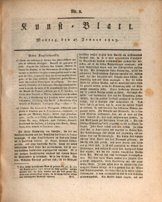 Morgenblatt für gebildete Stände. Kunst-Blatt (Morgenblatt für gebildete Stände) Montag 27. Januar 1823