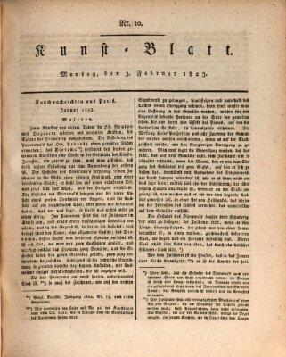 Morgenblatt für gebildete Stände. Kunst-Blatt (Morgenblatt für gebildete Stände) Montag 3. Februar 1823