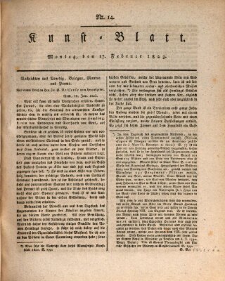 Morgenblatt für gebildete Stände. Kunst-Blatt (Morgenblatt für gebildete Stände) Montag 17. Februar 1823