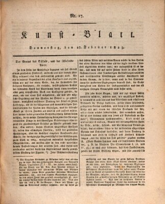 Morgenblatt für gebildete Stände. Kunst-Blatt (Morgenblatt für gebildete Stände) Donnerstag 27. Februar 1823