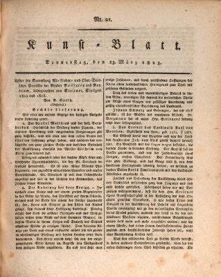 Morgenblatt für gebildete Stände. Kunst-Blatt (Morgenblatt für gebildete Stände) Donnerstag 13. März 1823