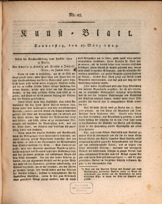 Morgenblatt für gebildete Stände. Kunst-Blatt (Morgenblatt für gebildete Stände) Donnerstag 27. März 1823