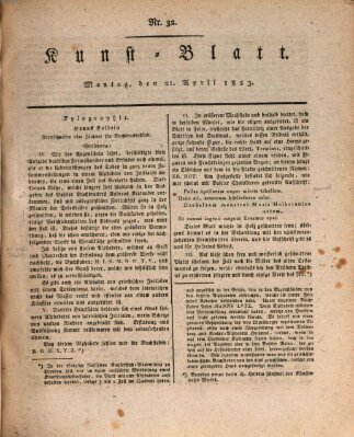 Morgenblatt für gebildete Stände. Kunst-Blatt (Morgenblatt für gebildete Stände) Montag 21. April 1823