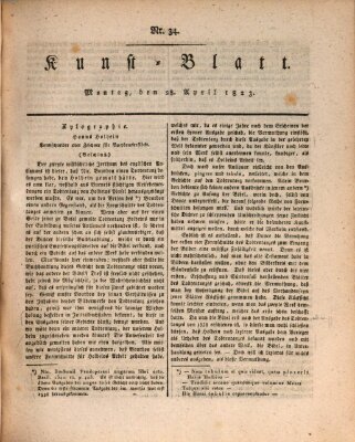 Morgenblatt für gebildete Stände. Kunst-Blatt (Morgenblatt für gebildete Stände) Montag 28. April 1823