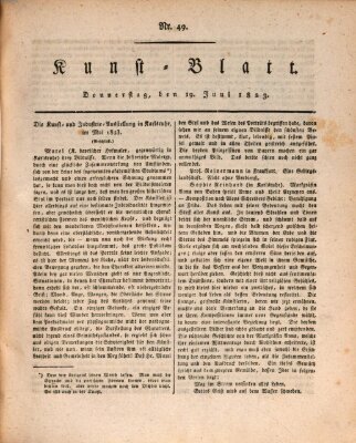 Morgenblatt für gebildete Stände. Kunst-Blatt (Morgenblatt für gebildete Stände) Donnerstag 19. Juni 1823