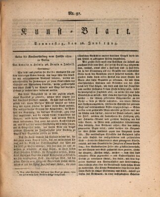 Morgenblatt für gebildete Stände. Kunst-Blatt (Morgenblatt für gebildete Stände) Donnerstag 26. Juni 1823