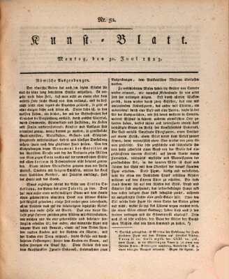 Morgenblatt für gebildete Stände. Kunst-Blatt (Morgenblatt für gebildete Stände) Montag 30. Juni 1823