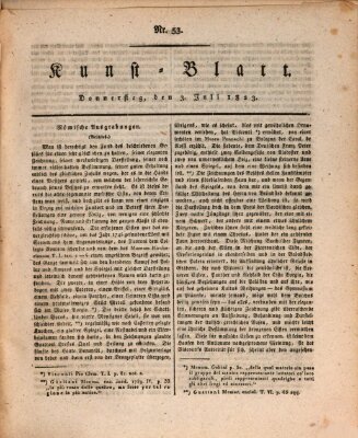 Morgenblatt für gebildete Stände. Kunst-Blatt (Morgenblatt für gebildete Stände) Donnerstag 3. Juli 1823