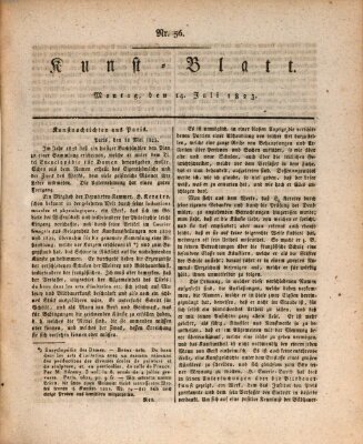 Morgenblatt für gebildete Stände. Kunst-Blatt (Morgenblatt für gebildete Stände) Montag 14. Juli 1823