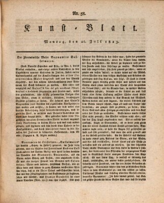 Morgenblatt für gebildete Stände. Kunst-Blatt (Morgenblatt für gebildete Stände) Montag 21. Juli 1823