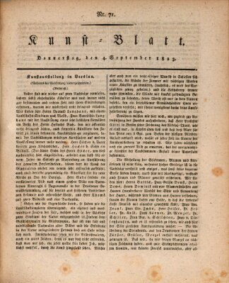 Morgenblatt für gebildete Stände. Kunst-Blatt (Morgenblatt für gebildete Stände) Donnerstag 4. September 1823