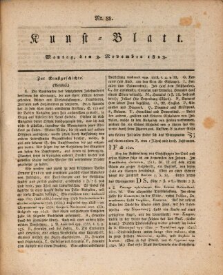 Morgenblatt für gebildete Stände. Kunst-Blatt (Morgenblatt für gebildete Stände) Montag 3. November 1823