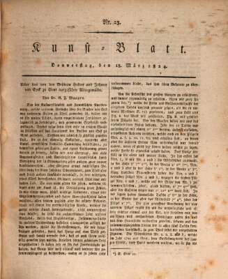 Morgenblatt für gebildete Stände. Kunst-Blatt (Morgenblatt für gebildete Stände) Donnerstag 18. März 1824