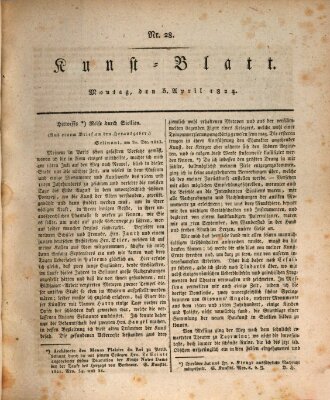 Morgenblatt für gebildete Stände. Kunst-Blatt (Morgenblatt für gebildete Stände) Montag 5. April 1824