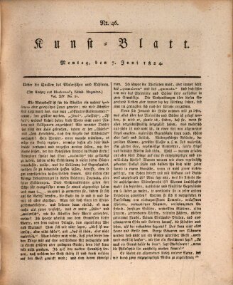 Morgenblatt für gebildete Stände. Kunst-Blatt (Morgenblatt für gebildete Stände) Montag 7. Juni 1824