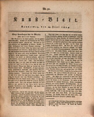 Morgenblatt für gebildete Stände. Kunst-Blatt (Morgenblatt für gebildete Stände) Donnerstag 24. Juni 1824