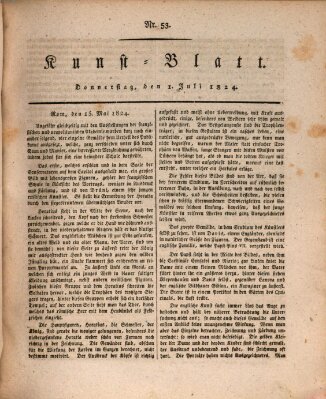 Morgenblatt für gebildete Stände. Kunst-Blatt (Morgenblatt für gebildete Stände) Donnerstag 1. Juli 1824