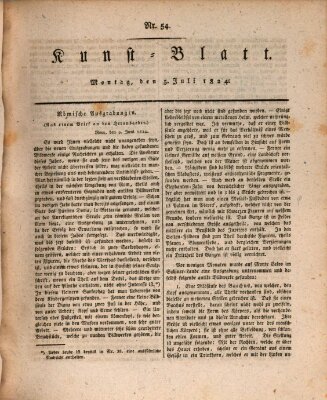 Morgenblatt für gebildete Stände. Kunst-Blatt (Morgenblatt für gebildete Stände) Montag 5. Juli 1824