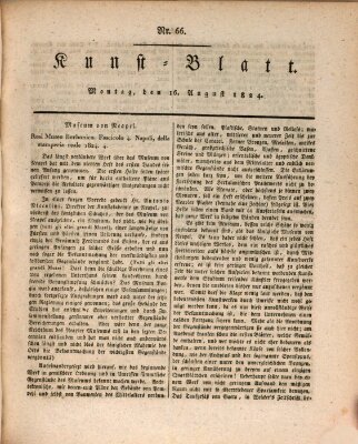 Morgenblatt für gebildete Stände. Kunst-Blatt (Morgenblatt für gebildete Stände) Montag 16. August 1824