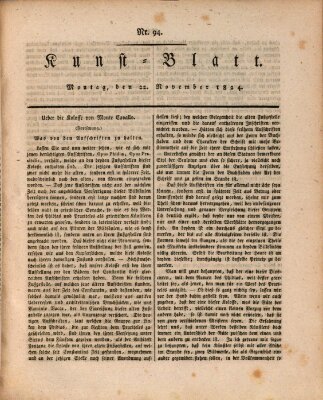 Morgenblatt für gebildete Stände. Kunst-Blatt (Morgenblatt für gebildete Stände) Montag 22. November 1824